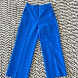 Ann Taylor Factory blue wide leg crop pants